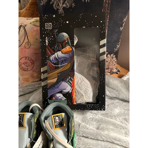 Rare Sold Out NWT Boba Fett Adidas trainers - Picture 4 of 12
